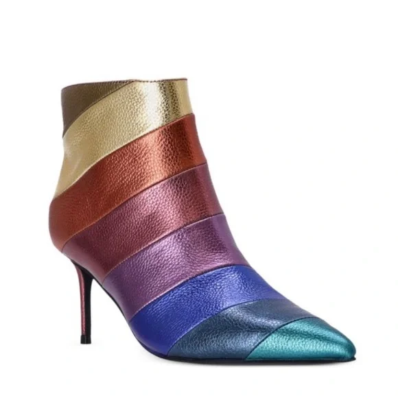 Kurt Geiger Belgravia 65mm metallic-finish ankle boots Size 8.5 - Picture 3 of 4